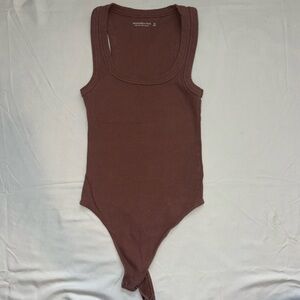 Abercrombie Essential Ribbed Squareneck Bodysuit